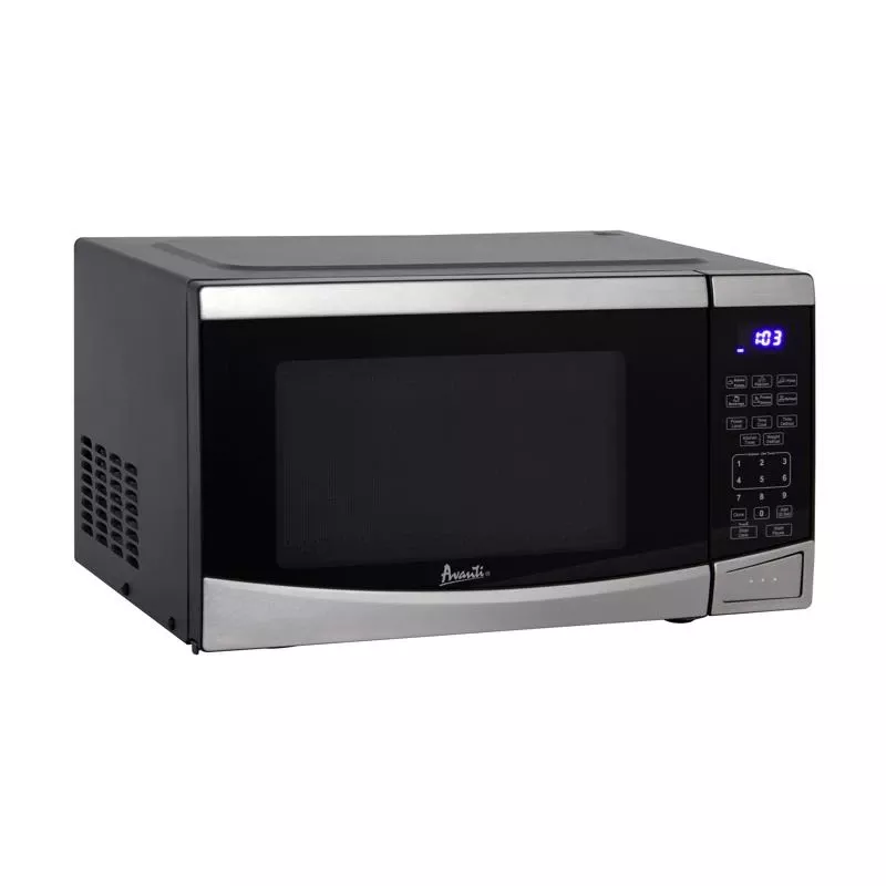 0.9 Cubic Feet Silver Microwave 900 Watts With Turntable