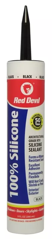 081660 100 Percent Silicone Sealant, Black, 10 Ounce Cartridge