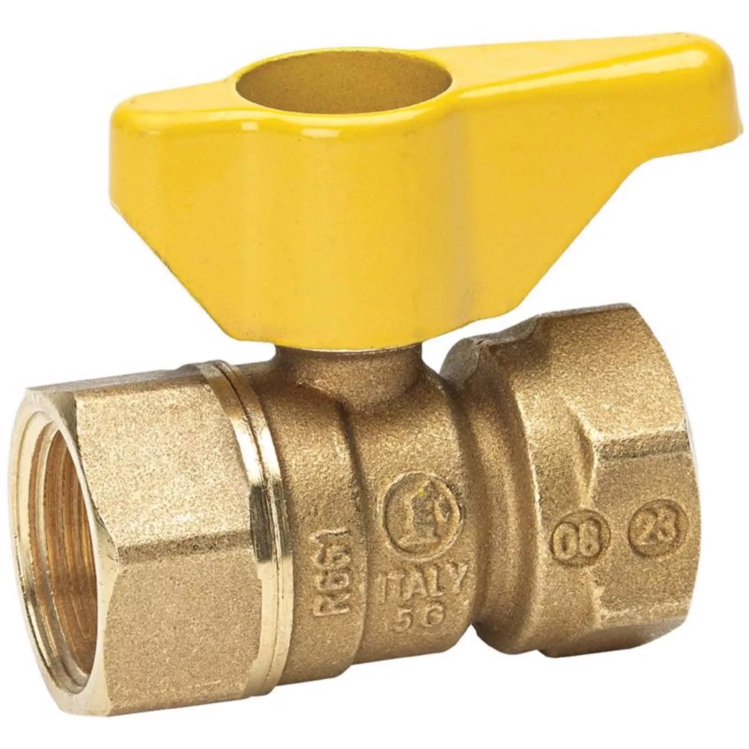 1 In. Brass Fip Ball Valve Quarter-turn Lever For Gas