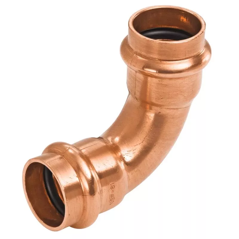 1 In. Press X 3/4 In. Press Wrought Copper 90 Degree Elbow
