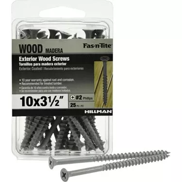 #10 X 3-1/2-in Gray Ceramic Deck Screws (25-count)