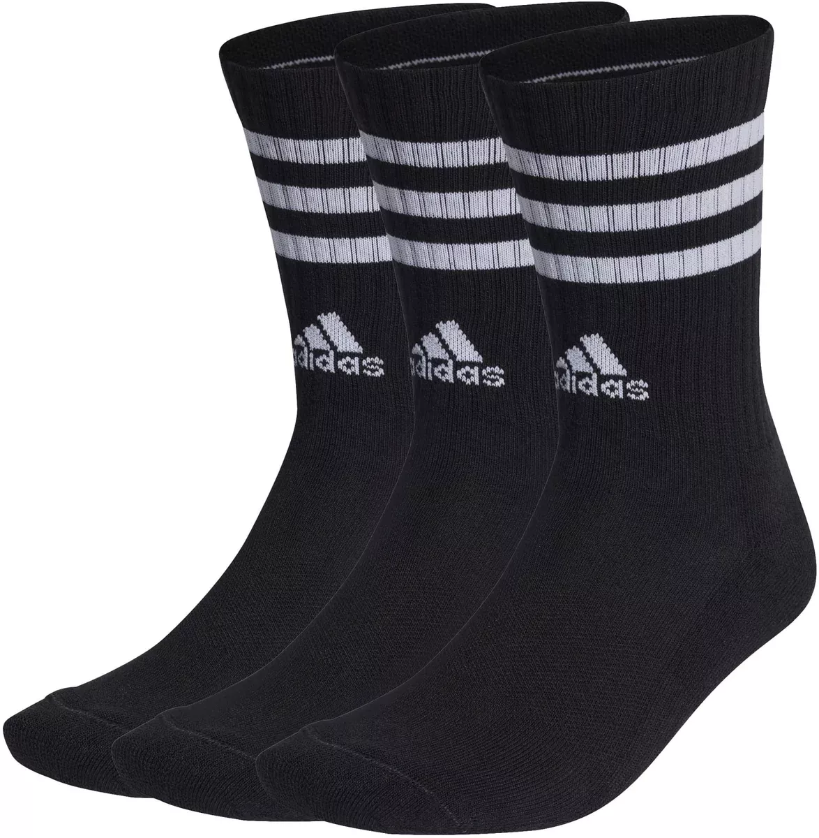 Adidas3-Stripes Cushioned Crew Socks 3 Pairs