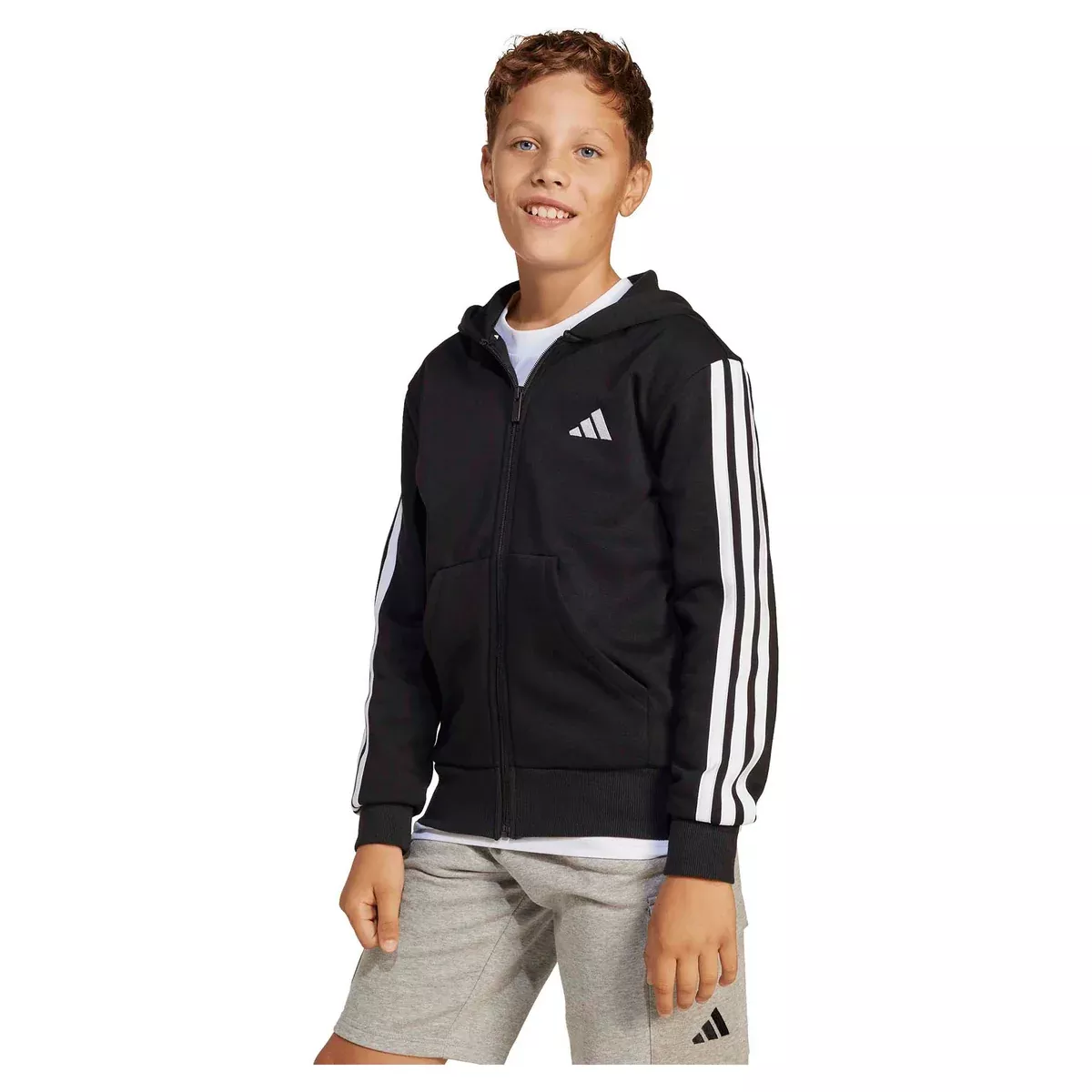 AdidasJunior's Essentials Full Zip Hoodie Jacket