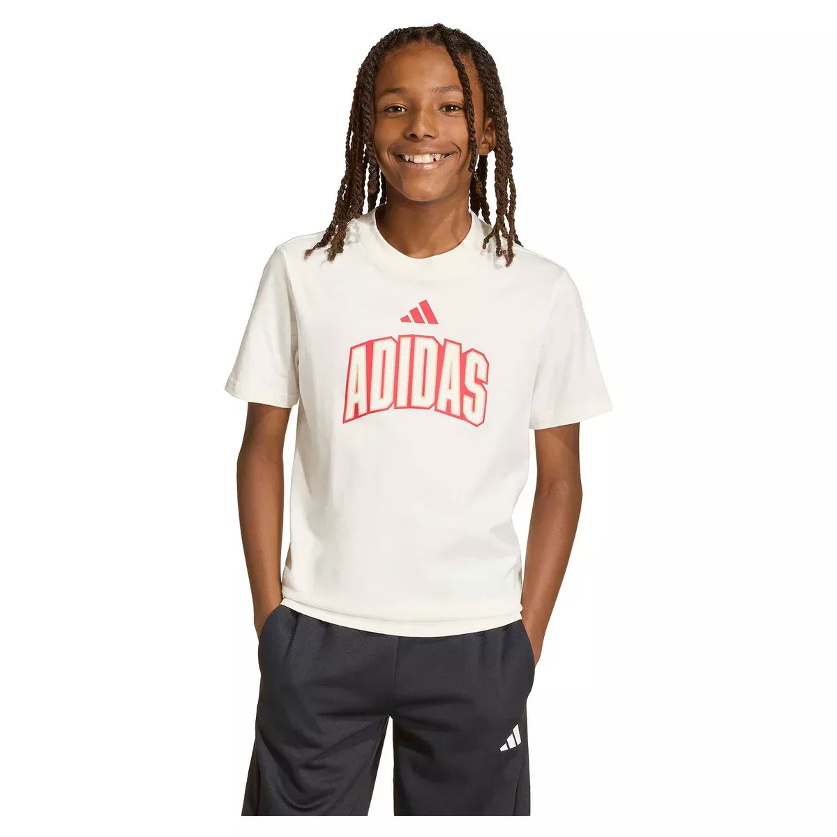 AdidasJunior's Stadium Single Jersey Lettering T-Shirt