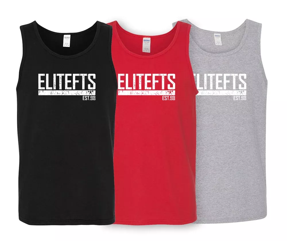 elitefts Agency White Tank Top