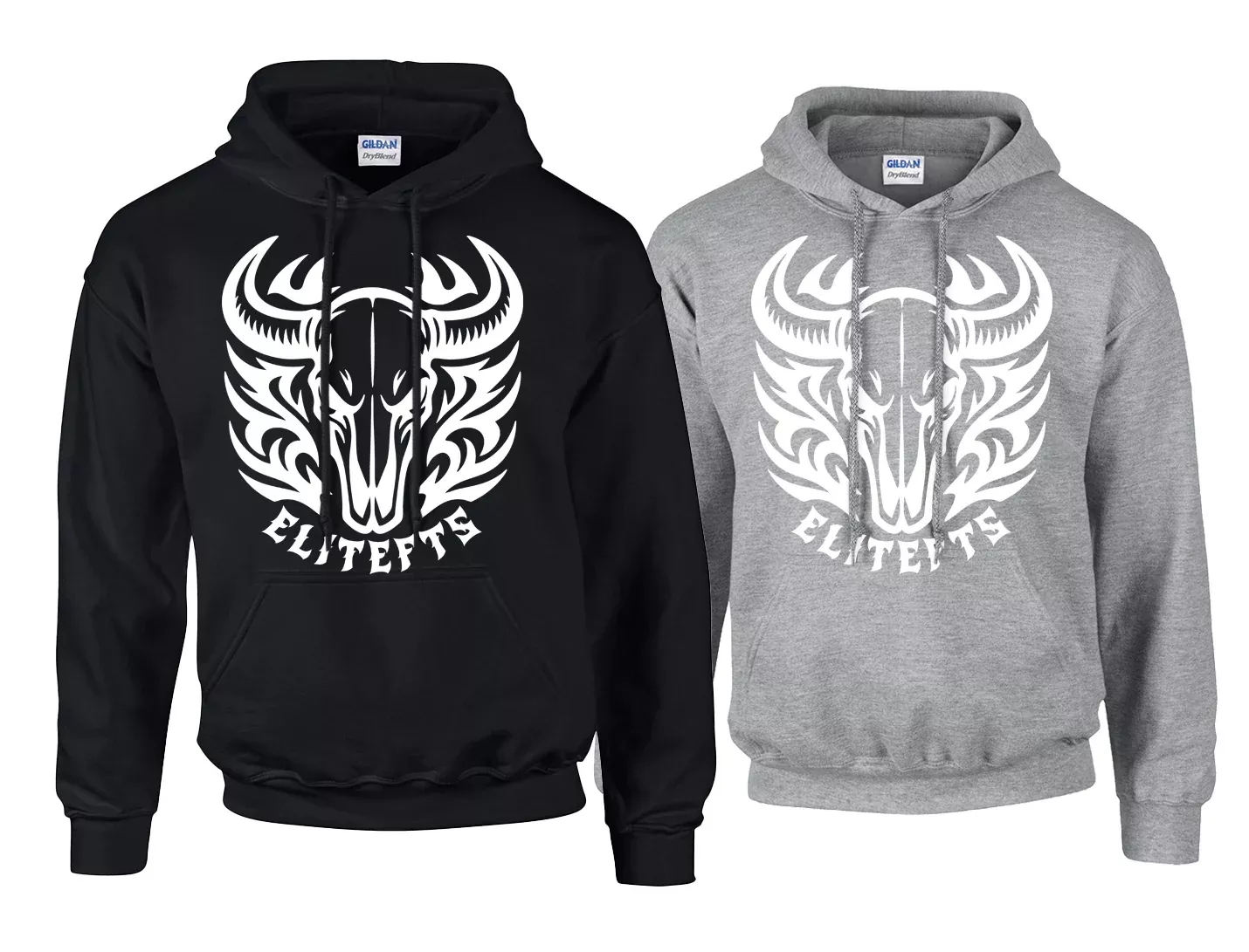 elitefts Bull Skull Hoodie