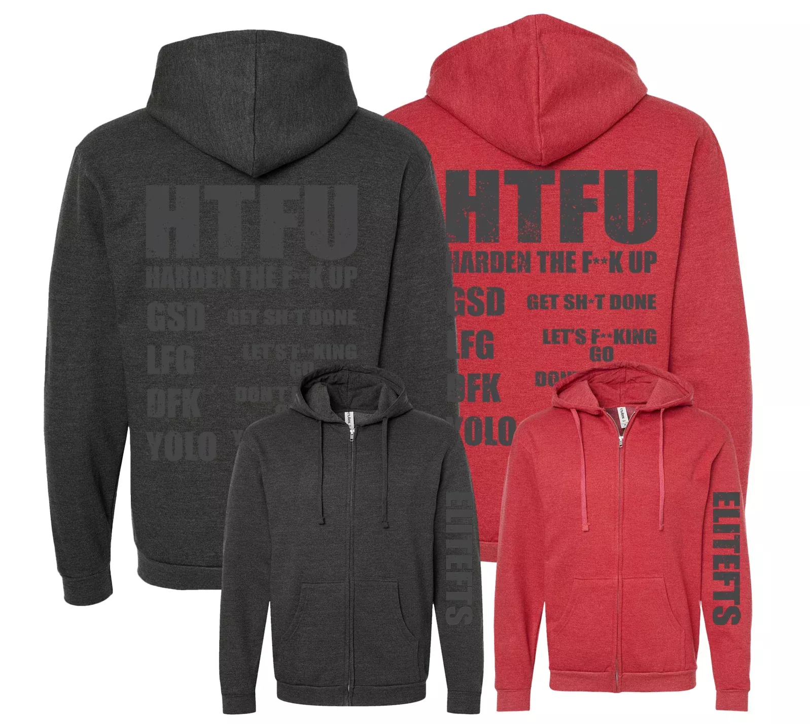 elitefts HTFU Full Zip Hoodie