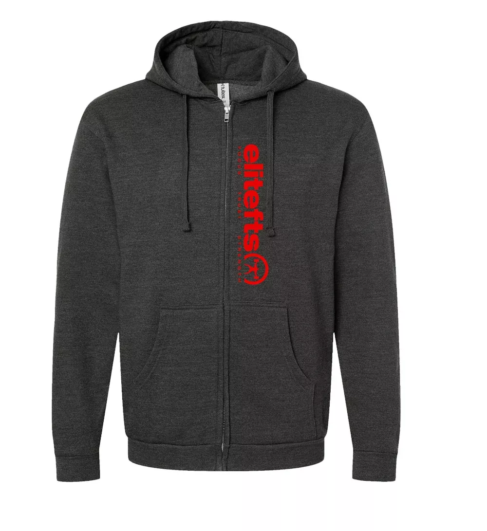 elitefts Tagline Red Full Zip Hoodie