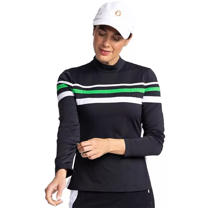 Kinona Winter Rules Womens Long Sleeve Golf Shirt BLACK 111
