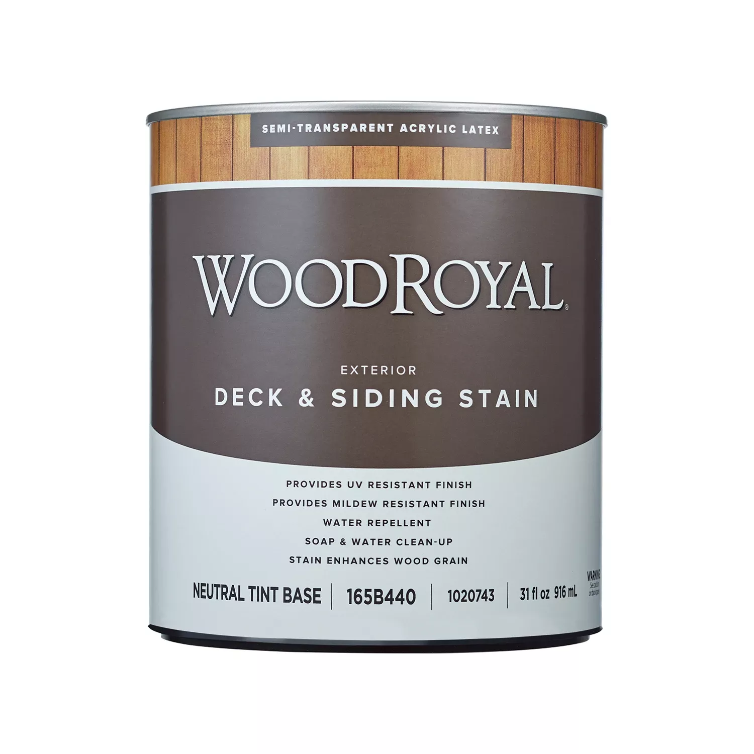 Woodroyal Semi-transparent Tintable Neutral Base Acrylic Latex Deck And Siding Stain 5 Gallon