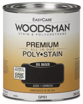 Woodsman Stain & Polyurethane, Oil-base Glossespresso, Qt.