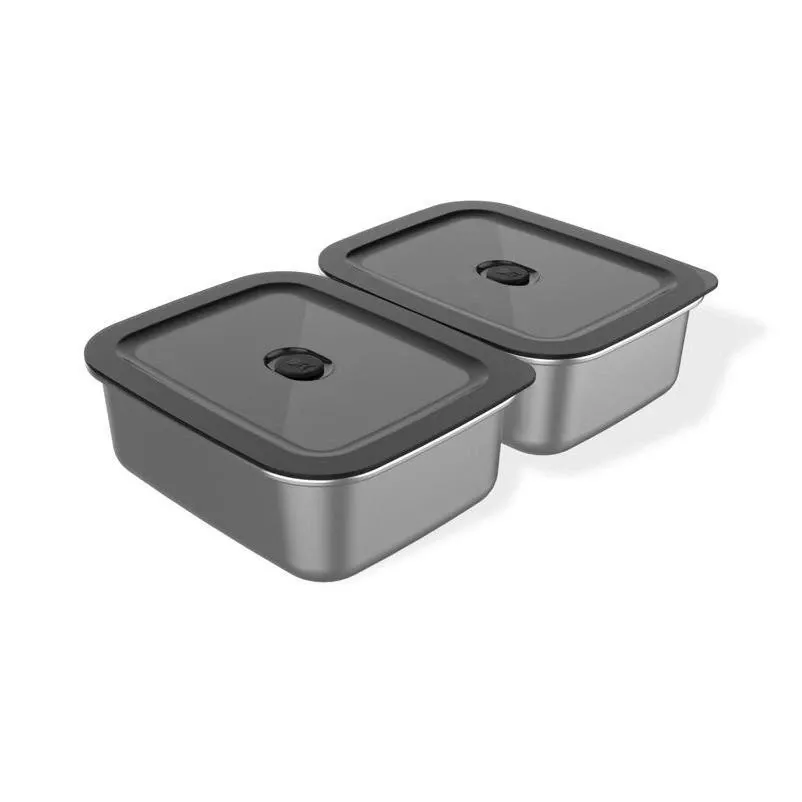 Works Stainless Steel Prep Container Set – Durable, Heat‑resistant Handles, Dishwasher Safe
