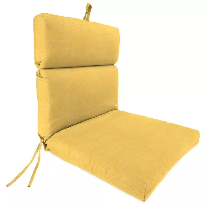 Yellow Polyester French‑edge Outdoor Chair Cushion 44×22×22