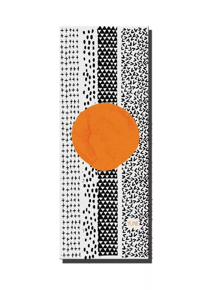 Yune Yoga - Yoga Mat | 6mm Thick | Black White | Non-Slip | Eco Friendly | Bowie