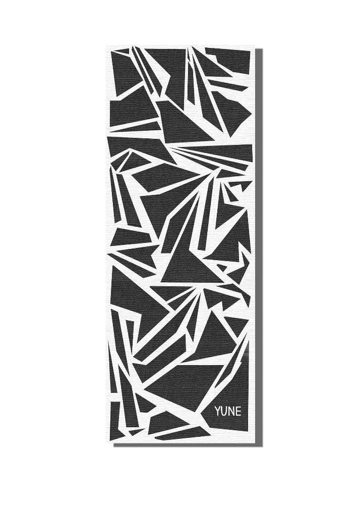 Yune Yoga - Yoga Mat | 6mm Thick | Black White | Non-Slip | Eco Friendly | Shadow