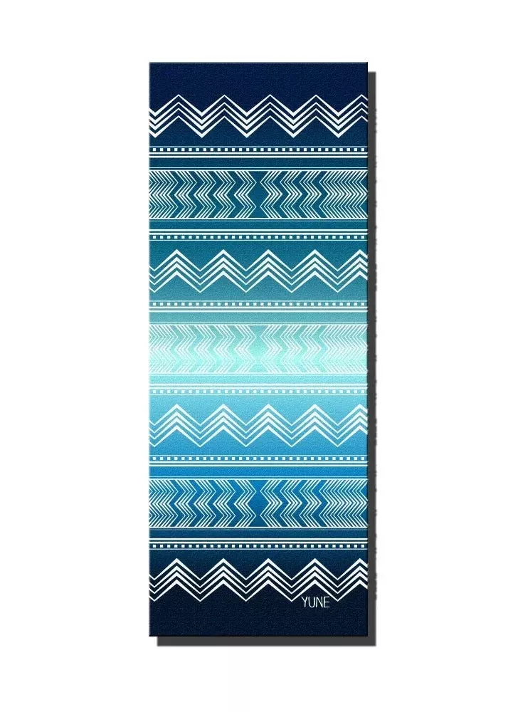 Yune Yoga - Yoga Mat | 6mm Thick | Blue | Non-Slip | Eco Friendly | Diamond