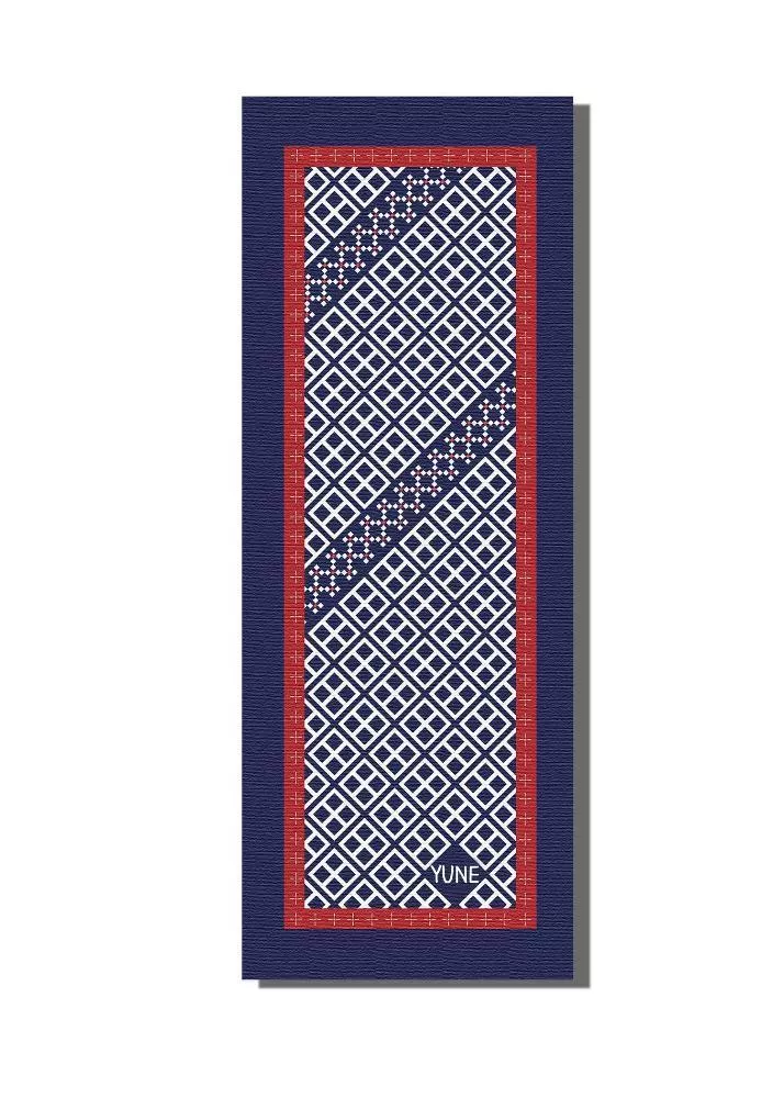 Yune Yoga - Yoga Mat | 6mm Thick | Blue | Non-Slip | Eco Friendly | Reiko