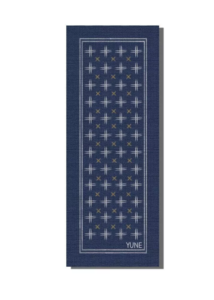 Yune Yoga - Yoga Mat | 6mm Thick | Blue | Non-Slip | Eco Friendly | Sakura