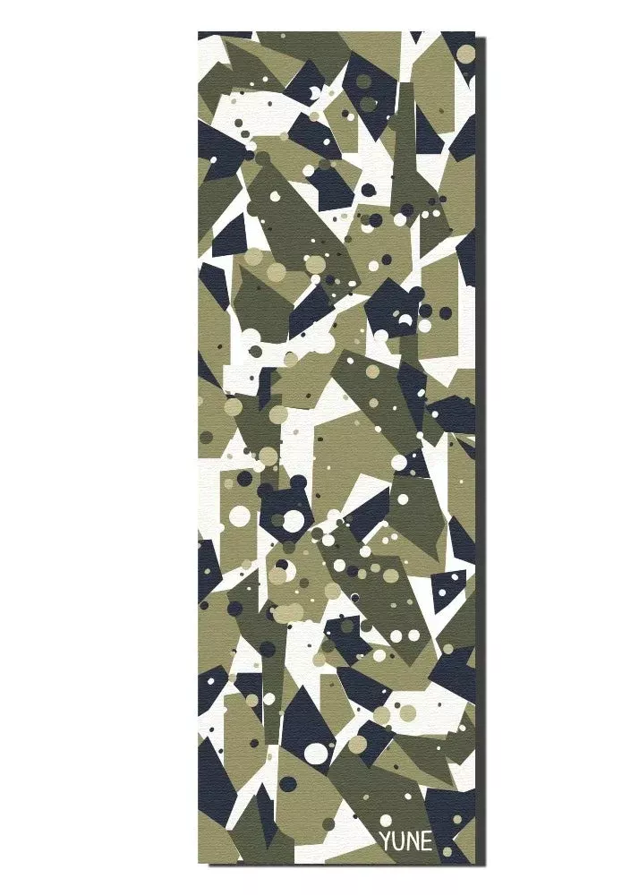 Yune Yoga - Yoga Mat | 6mm Thick | Green | Non-Slip | Eco Friendly | Granite