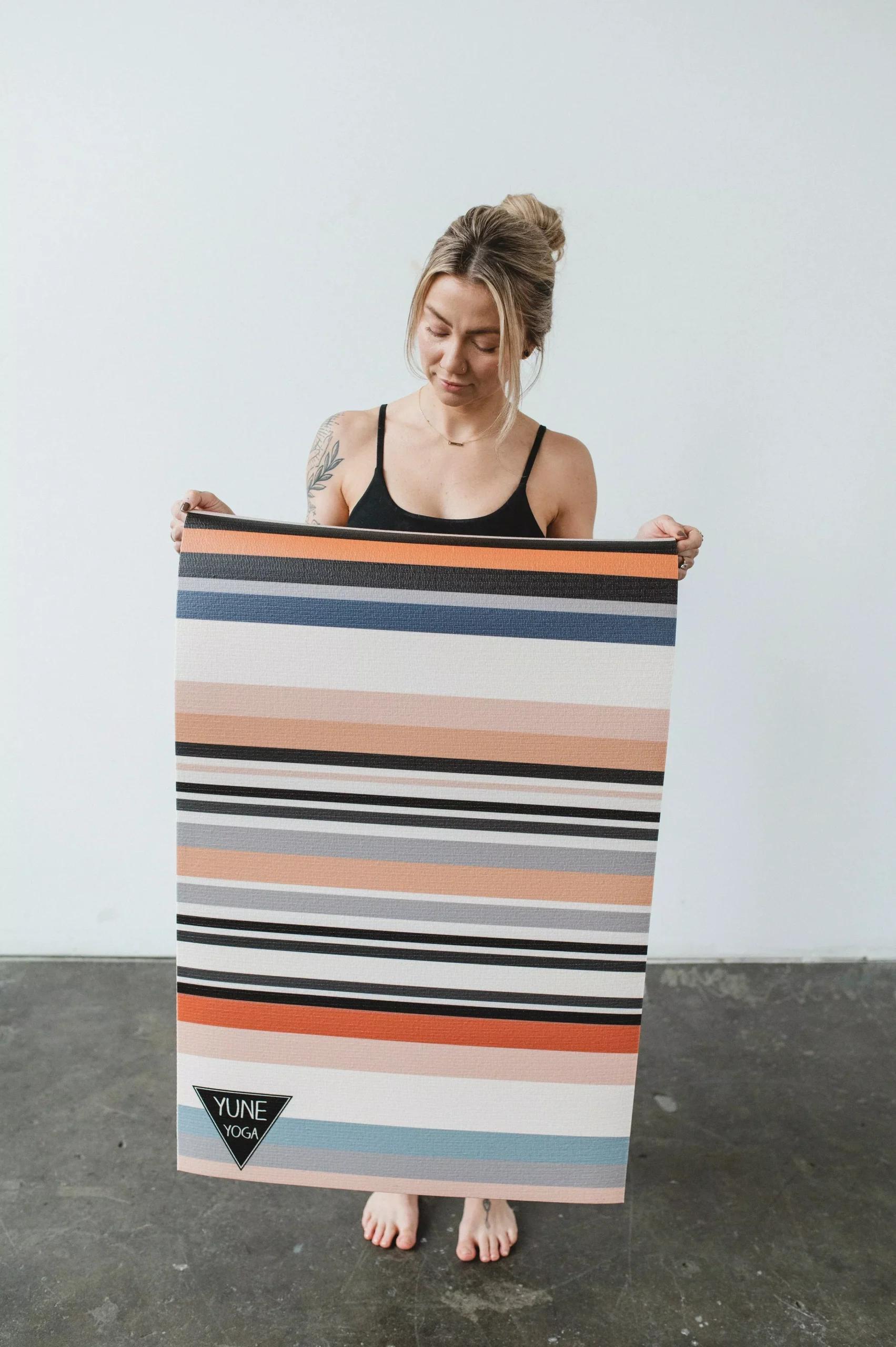 Yune Yoga - Yoga Mat | 6mm Thick | Multi Color Striped | Non-Slip | Eco Friendly | Eagles Rest