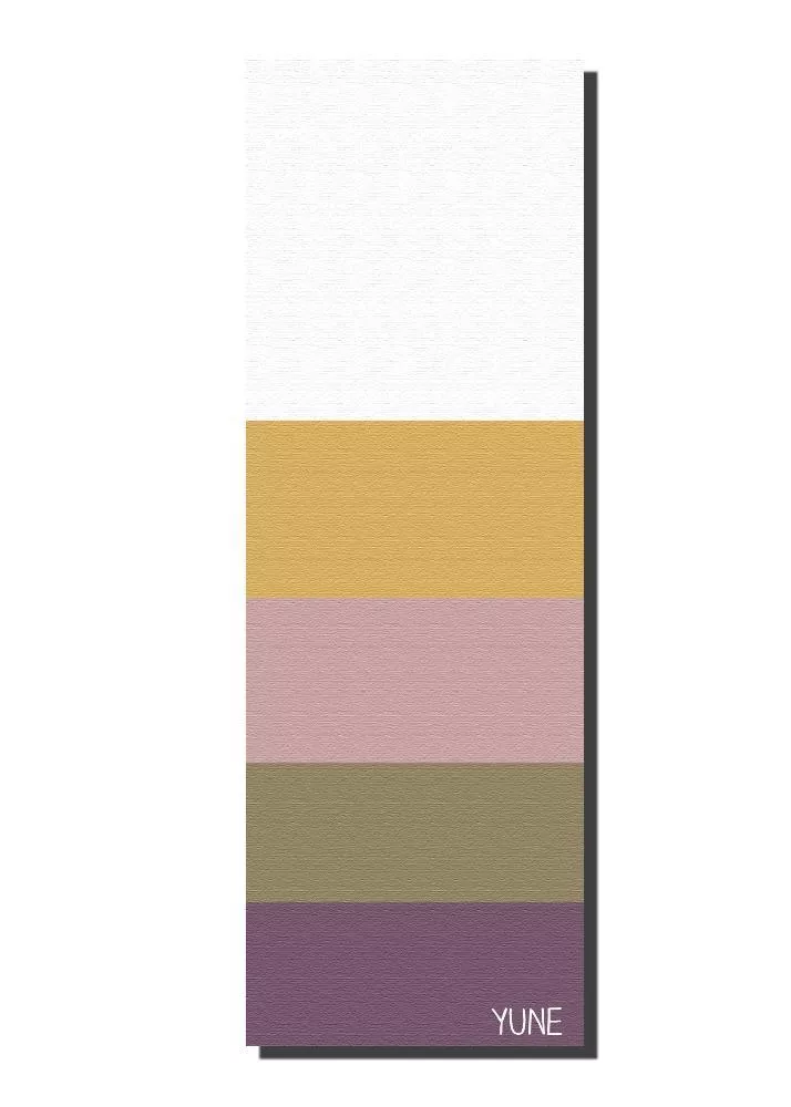 Yune Yoga - Yoga Mat | 6mm Thick | Striped | Non-Slip | Eco Friendly | Biarritz