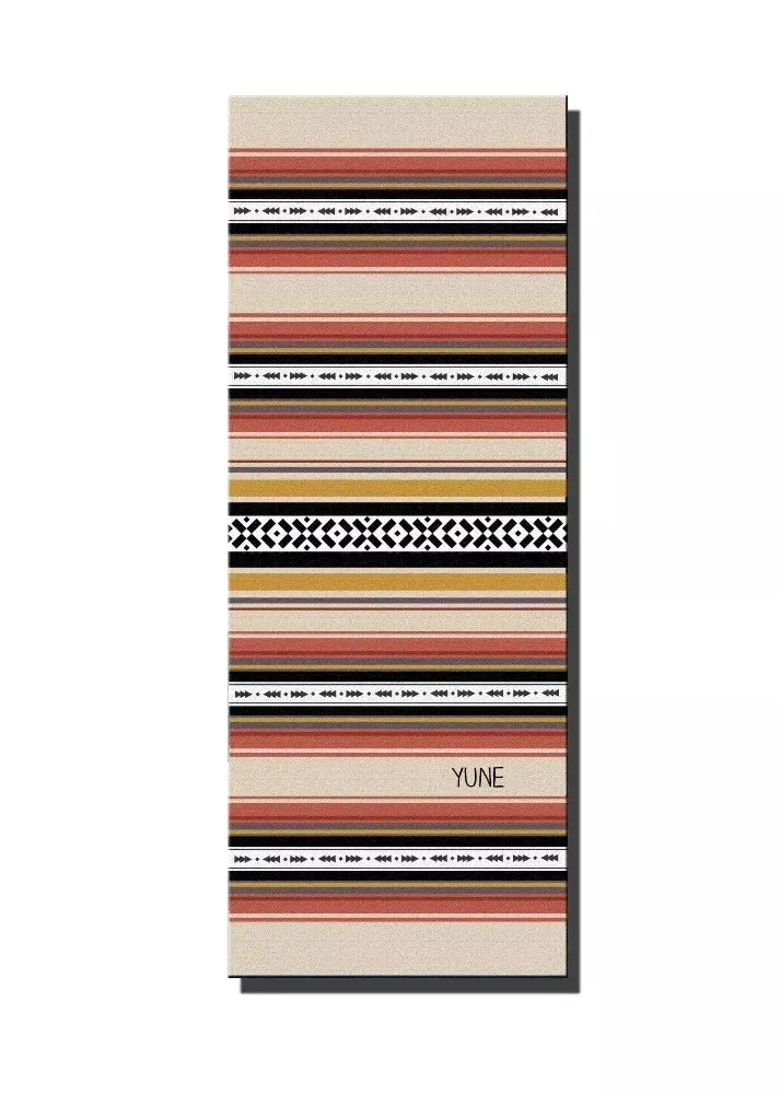 Yune Yoga - Yoga Mat | 6mm Thick | Striped | Non-Slip | Eco Friendly | Dion