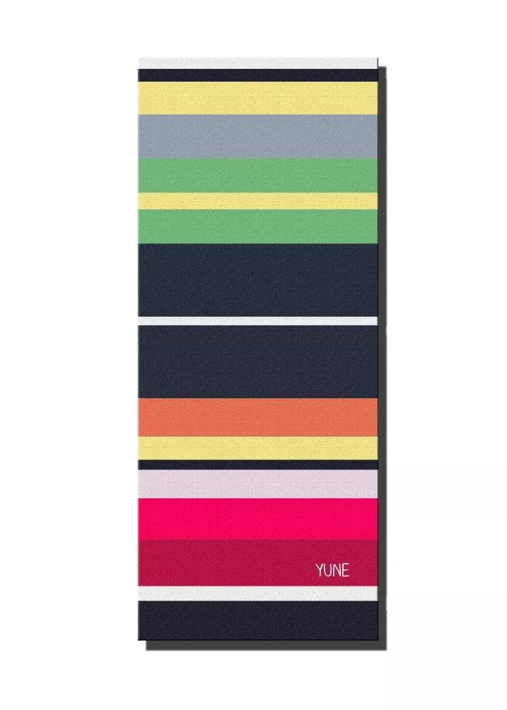 Yune Yoga - Yoga Mat | 6mm Thick | Striped | Non-Slip | Eco Friendly | Houston