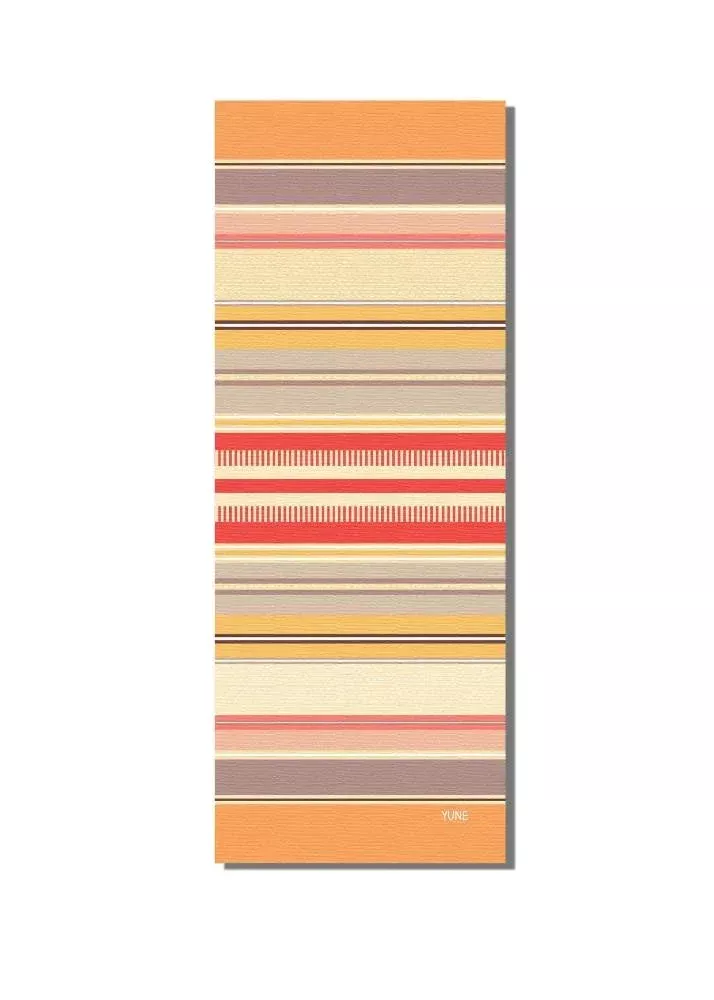 Yune Yoga - Yoga Mat | 6mm Thick | Striped | Non-Slip | Eco Friendly | Raliegh