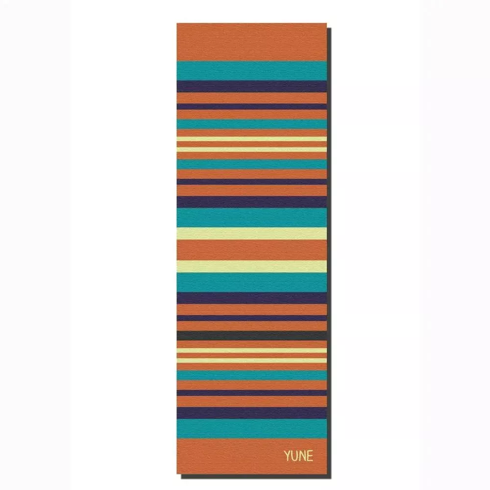 Yune Yoga - Yoga Mat | 6mm Thick | Striped | Non-Slip | Eco Friendly | SB51
