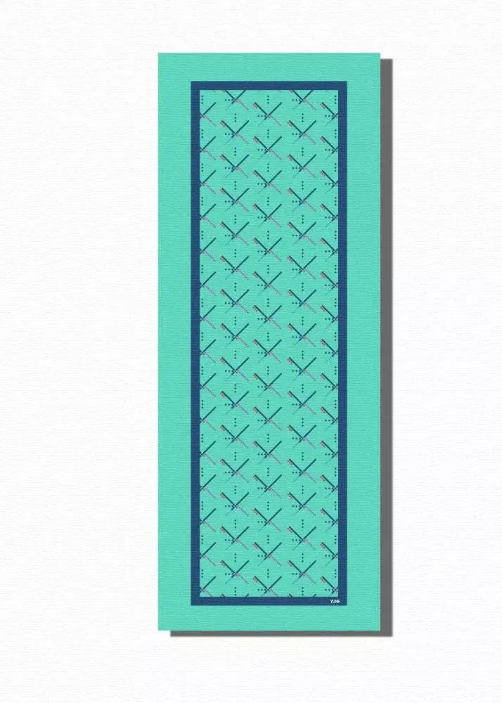Yune Yoga - Yoga Mat | 6mm Thick | Turquoise | Non-Slip | Eco Friendly | PDX Carpet