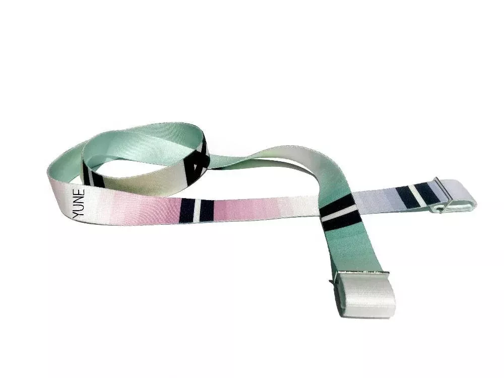 Yune Yoga - Yoga Strap | Stretching Strap | Metal Buckles | Multi Color | The Helena