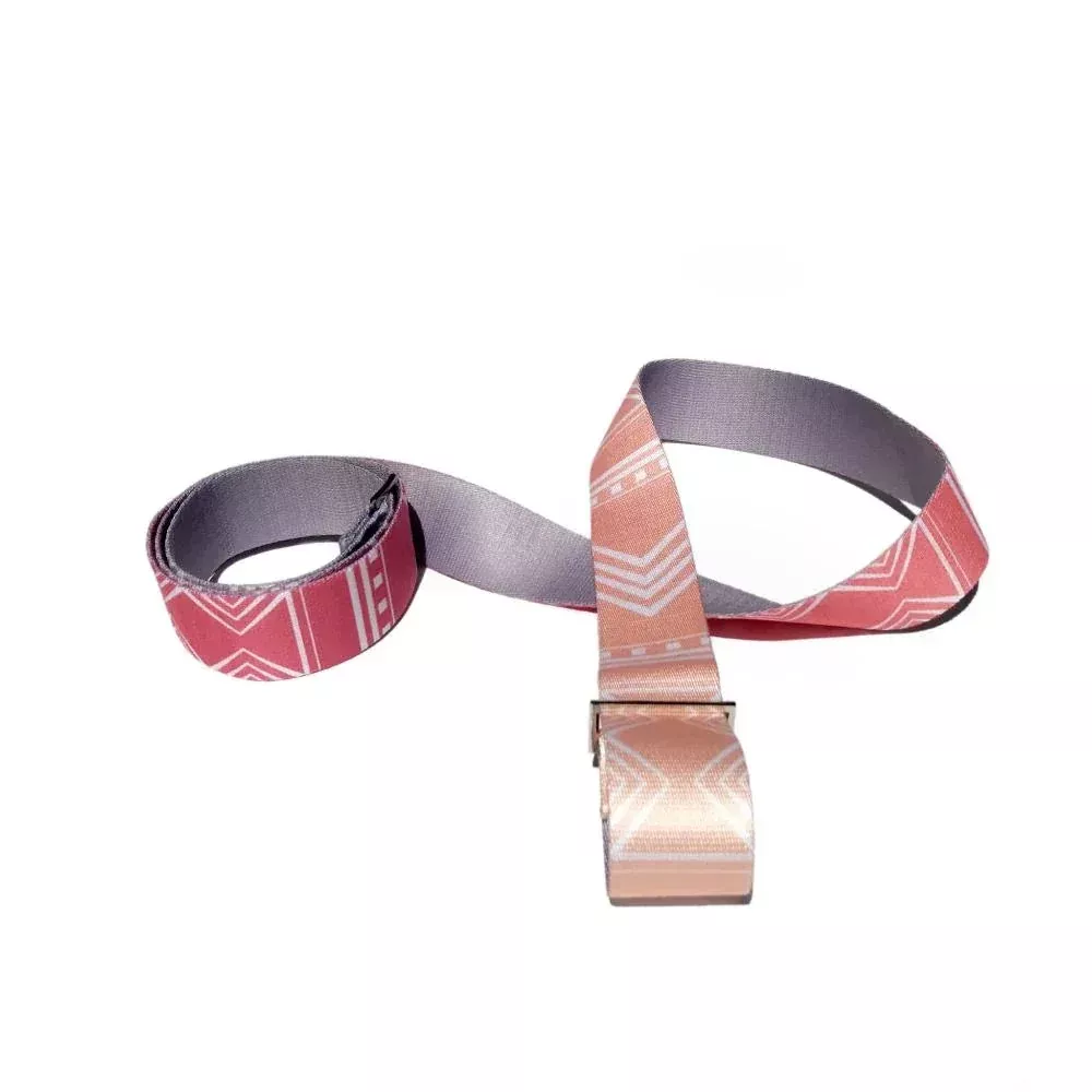 Yune Yoga - Yoga Strap | Stretching Strap | Metal Buckles | Pink | The Cassady