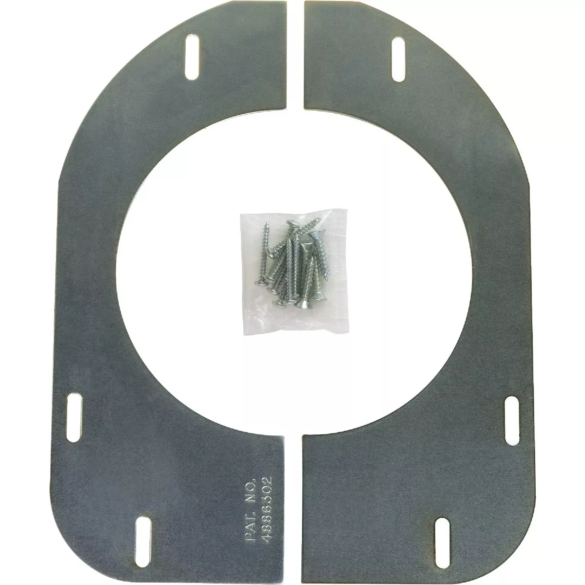 Zinc Plated Closet Support Flange - Heavy Gauge Steel, Model 490-11322