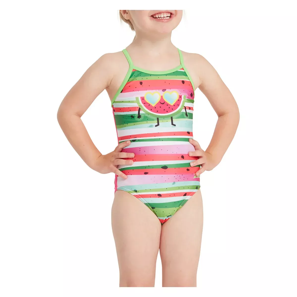 ZoggsGirl's Melon Smile TexBack One Piece Swimsuit